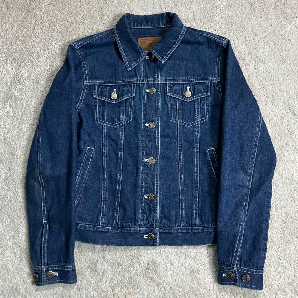 Lauren Jeans Co Womens Blue Denim Trucker Jacket‎ Cotton Size S